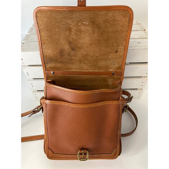 DOONEY & BOURKE VINTAGE BROWN PEBBLED LEATHER CROSSBODY BAG - Picture 8 of 16